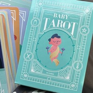 Baby Tarot Deck - Teal Box with Cute Illustration